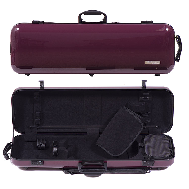 Gewa Air 2.1 Oblong Purple Violin Case with subway handle, Black Interior