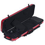 Gewa Air 2.1 Oblong Red Violin Case with subway handle, Black Interior