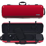 Gewa Air 2.1 Oblong Red Violin Case with subway handle, Black Interior