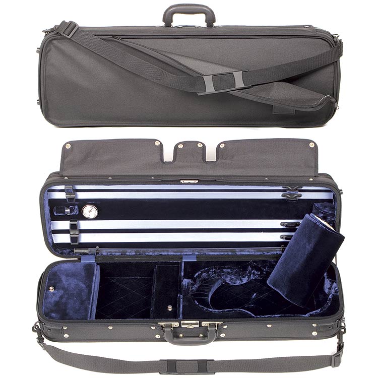 Gewa Atlanta Oblong Violin Case, velvet (black/blue)