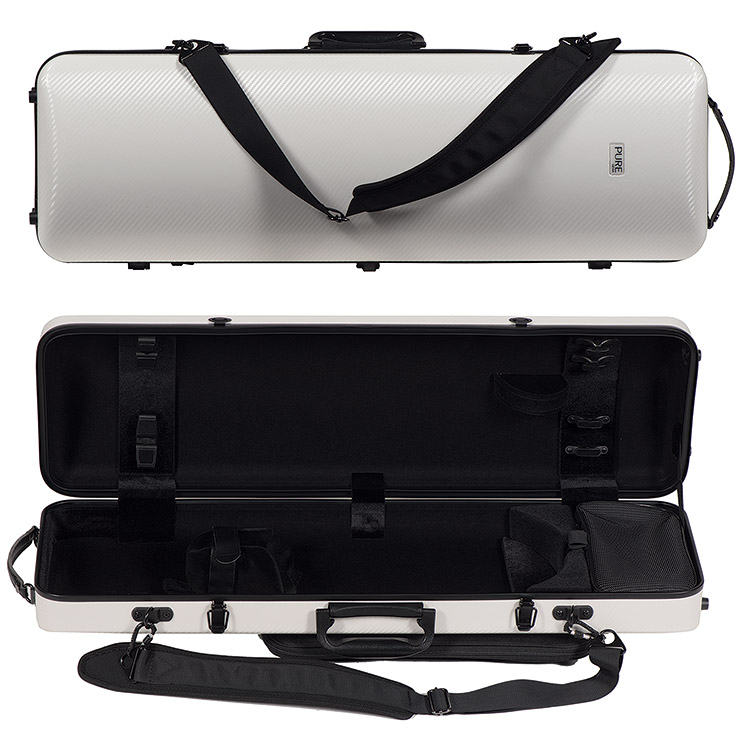 Gewa Pure 2.4 Oblong White 4/4-3/4 Violin Case with Black Interior