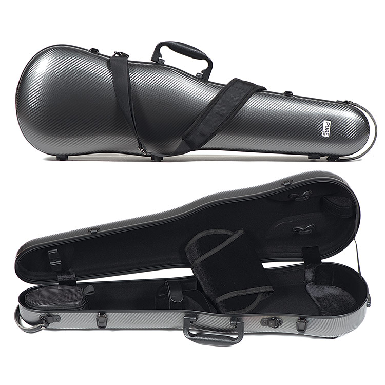 Gewa Pure 1.8 Shaped Gray 4/4-3/4 Violin Case with Black Interior