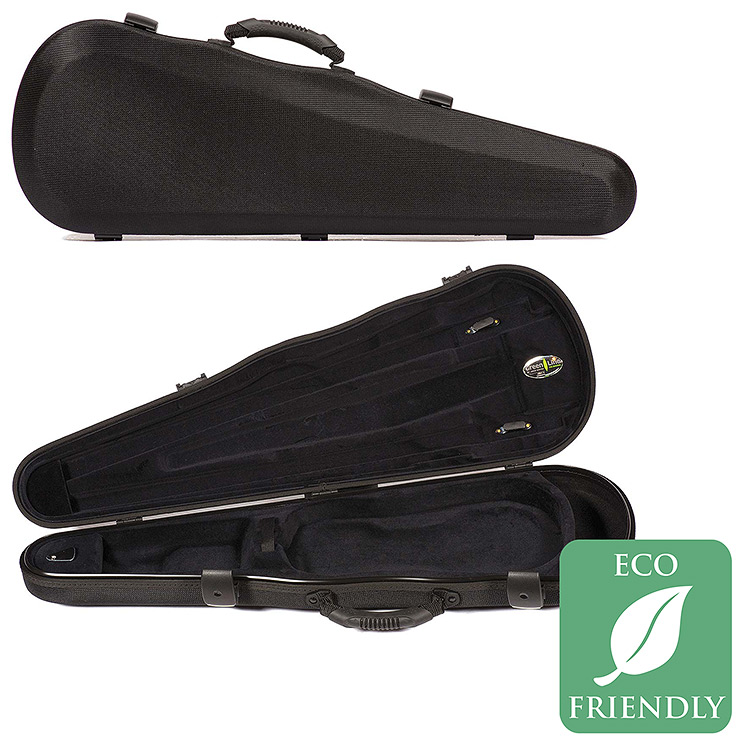 Jakob Winter Shaped Greenline 4/4 Violin Case, Black