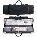 Musafia Lievissima Evolution Oblong Violin Case with music pocket, black/silver