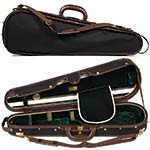 Musafia S3011 Luxury Dart Shaped Classic Violin Case with Black exterior and Green interior