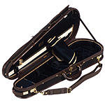 Musafia S3011 Luxury Dart Shaped Classic Violin Case with Black exterior and Blue interior
