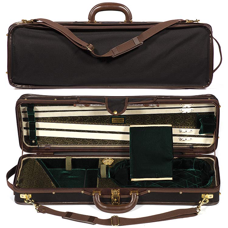 Musafia Luxury Ultralight Violin Case (black/green)