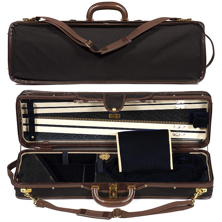 Musafia Luxury Ultralight Violin Case (Black/Blue)