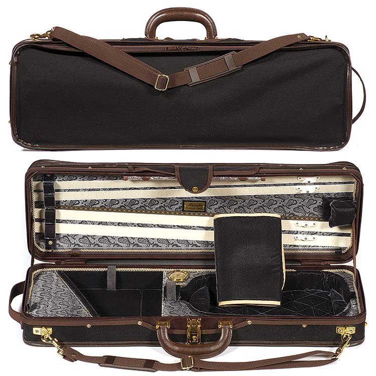 Musafia Luxury Ultralight Violin Case (Black/Grey)