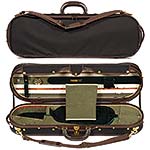 Musafia Aeternum Violin Case, silk velvet (black/green