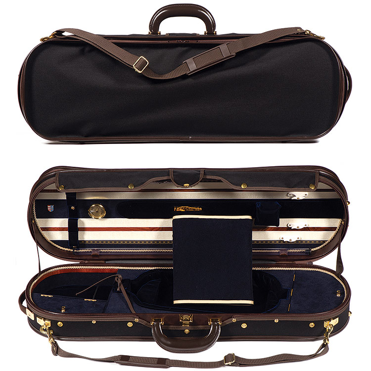 Musafia Aeternum Violin Case, silk velvet (black/blue)