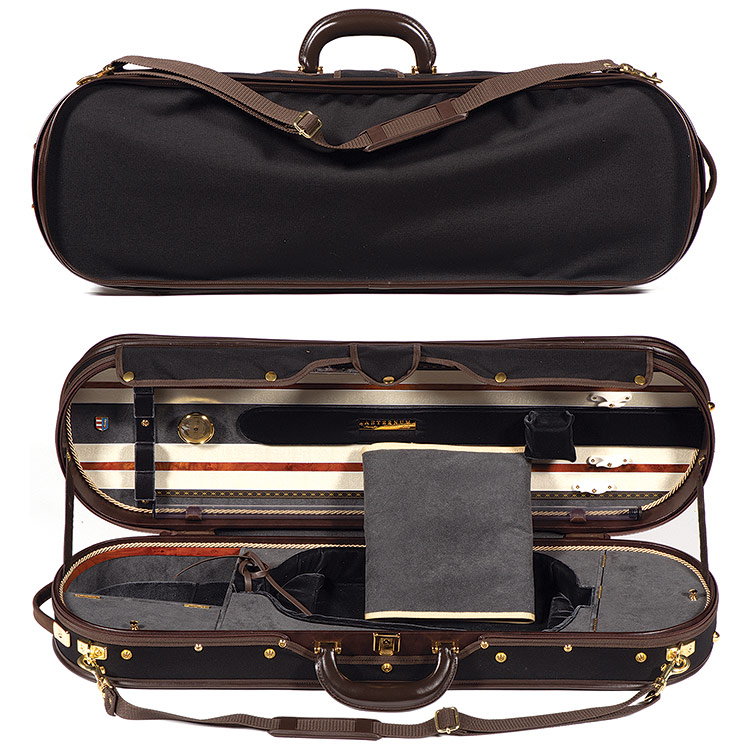 Musafia Aeternum Violin Case, silk velvet (black/gray)