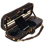Musafia Master Aureum Violin Case, Black exterior with Blue interior