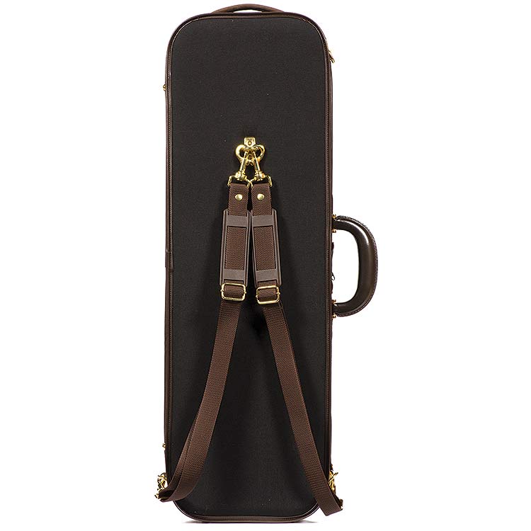 Musafia Master Aureum Violin Case, Black exterior with Blue interior Johnson String Instrument