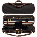 Musafia Master Aureum Violin Case, Black exterior with Blue interior