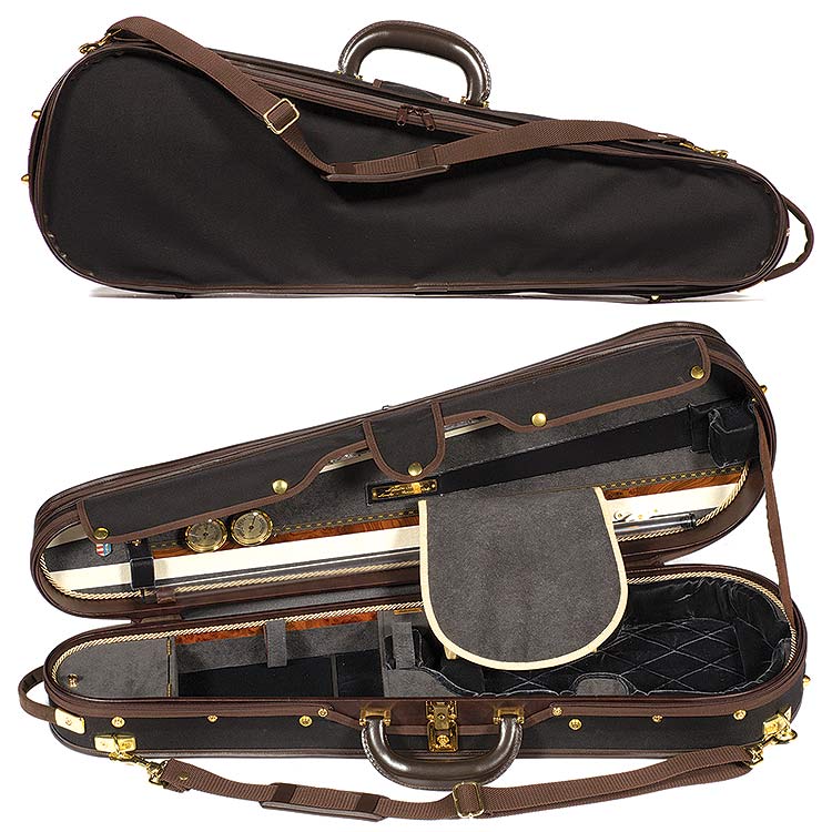 Musafia Master Exclusive Dart Shaped Violin Case (black/grey)