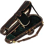 Musafia Master Classic Dart Shaped Violin Case (Black/Dark Green)