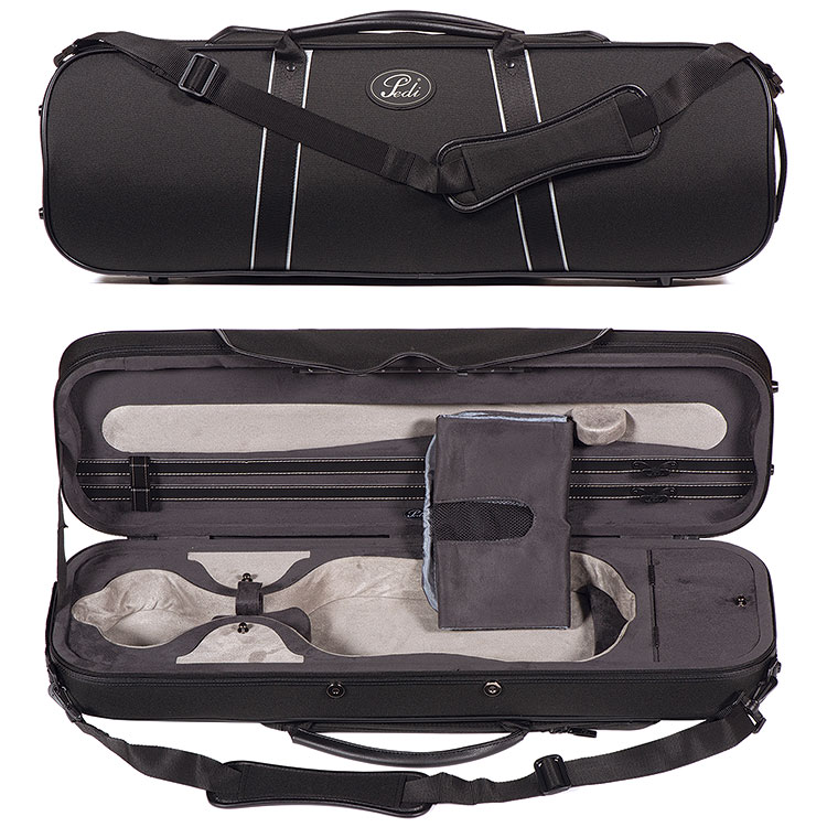 Pedi PAA-16100 Niteflash Oblong 4/4 Violin Case; Black
