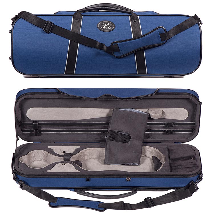 Pedi PAA-16100 Niteflash Oblong 4/4 Violin Case; Blue