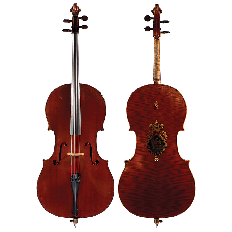 Gand & Bernardel Frères decorated cello, Paris 1867