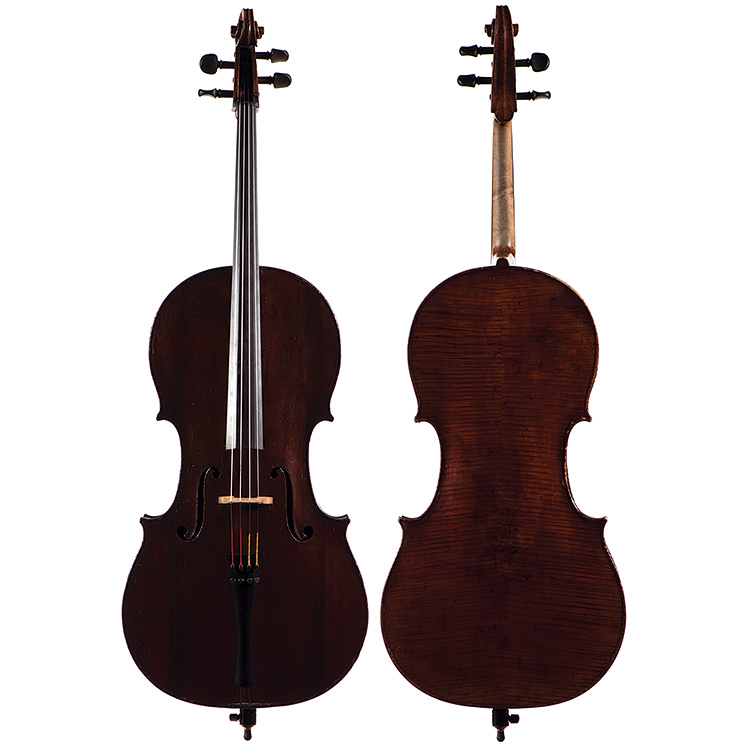 19th century French cello labeled "Nicolas Mathieu"