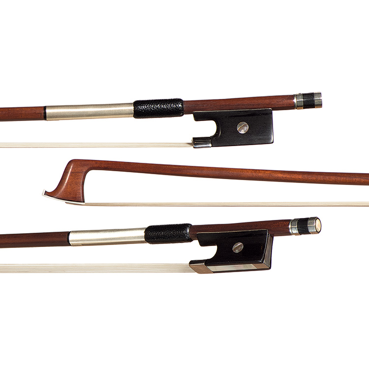 Auguste Lenoble nickel-mounted violin bow, circa 1875
