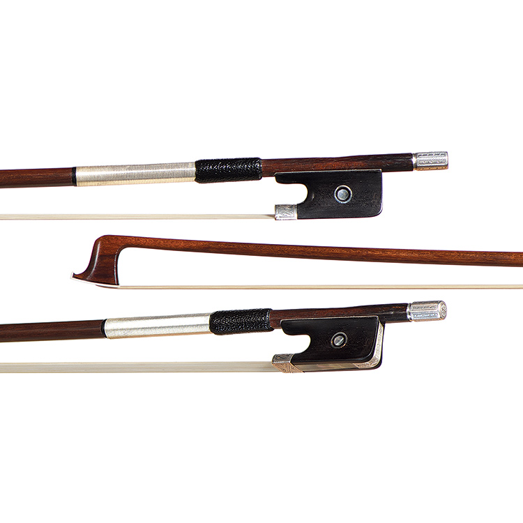 E.A. Ouchard silver-engraved violin bow circa 1925