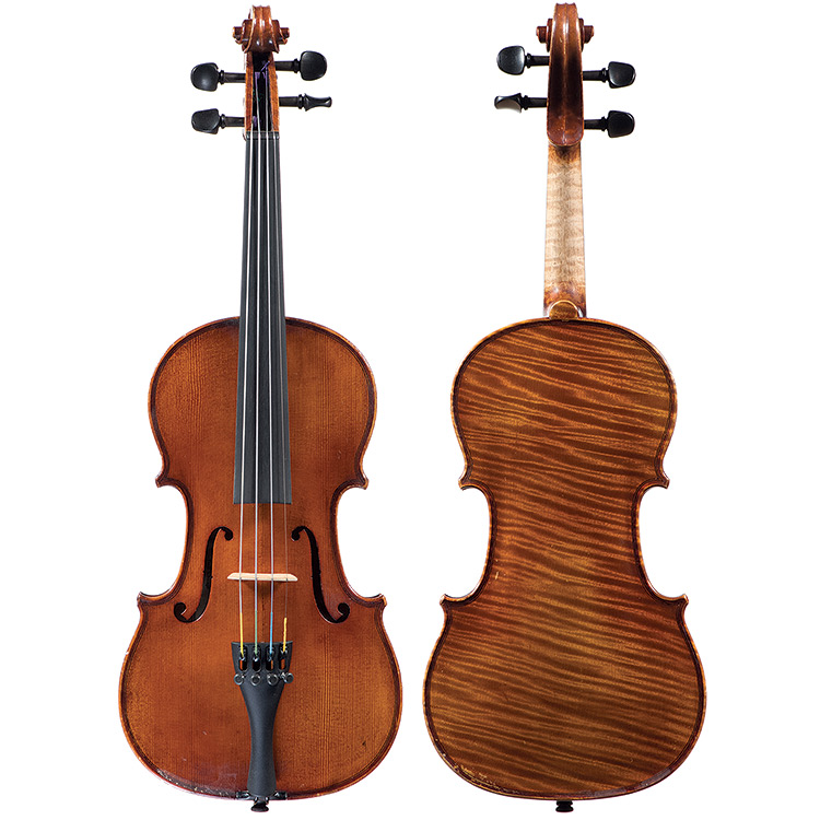1/2 Contemporary violin labeled "Santaro Lucci, Chicago 2003"
