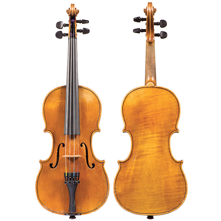 1/8 German violin labeled "J.A. Baader, Mittenwald, 1902".