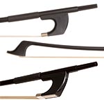 Glasser Standard Fiberglass German 3/4 Bass Bow, Black