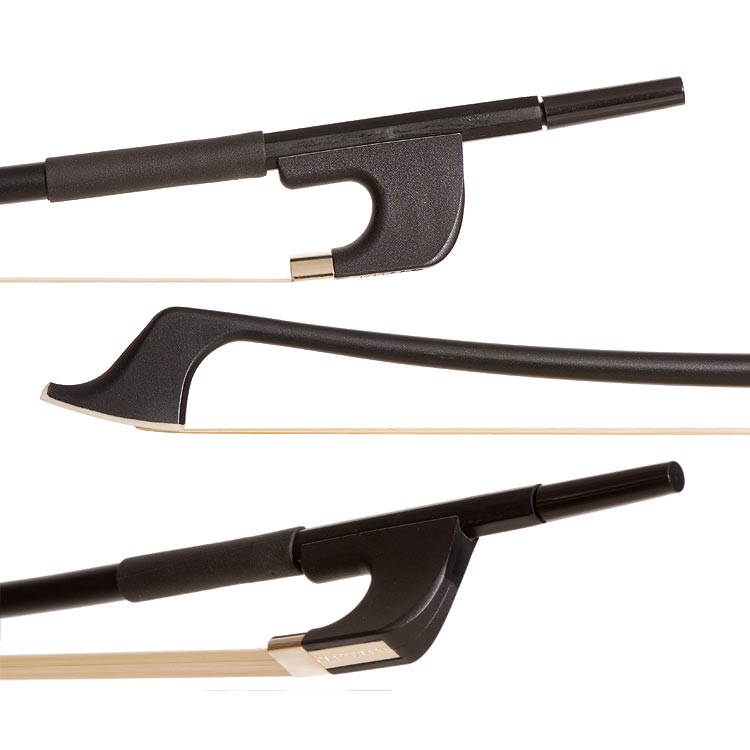 Glasser Standard Fiberglass German 1/4 Bass Bow, Black