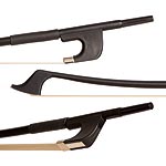 Glasser Standard Fiberglass German 1/8 Bass Bow, Black