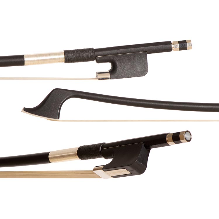 Glasser Premium Fiberglass French 1/8 Bass Bow, Black