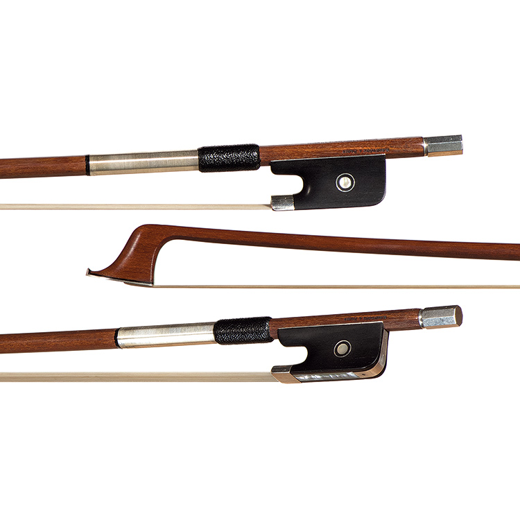 Eugène Sartory silver-mounted cello bow, Paris circa 135, button later