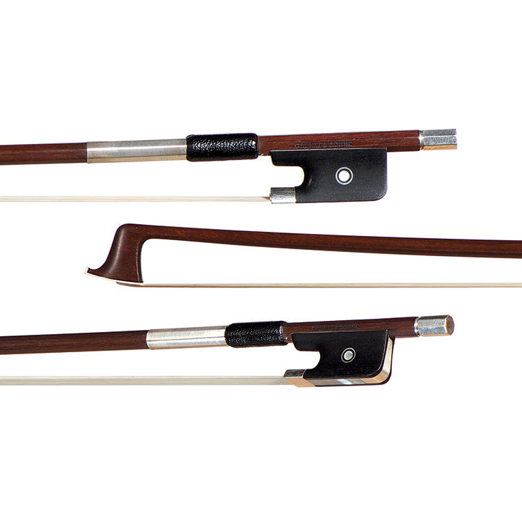 Grunke & Sohne silver-mounted viola bow
