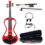 Johnson EV-4s Companion Red Electric Violin Outfit