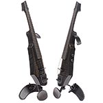 NS Design WAV-4 Electric 4-String Transparent Black Violin with Custom Case