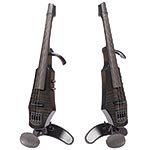 NS Design WAV-4 Electric 4-String Transparent Black Violin with Custom Case