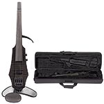 NS Design WAV-4 Electric 4-String Transparent Black Violin with Custom Case