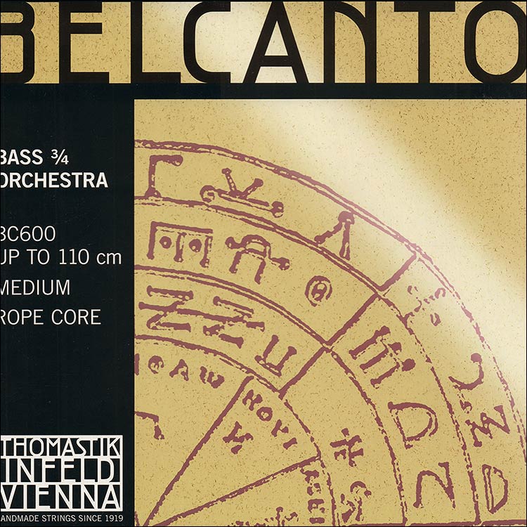 Belcanto 3/4 Bass String Set: Medium