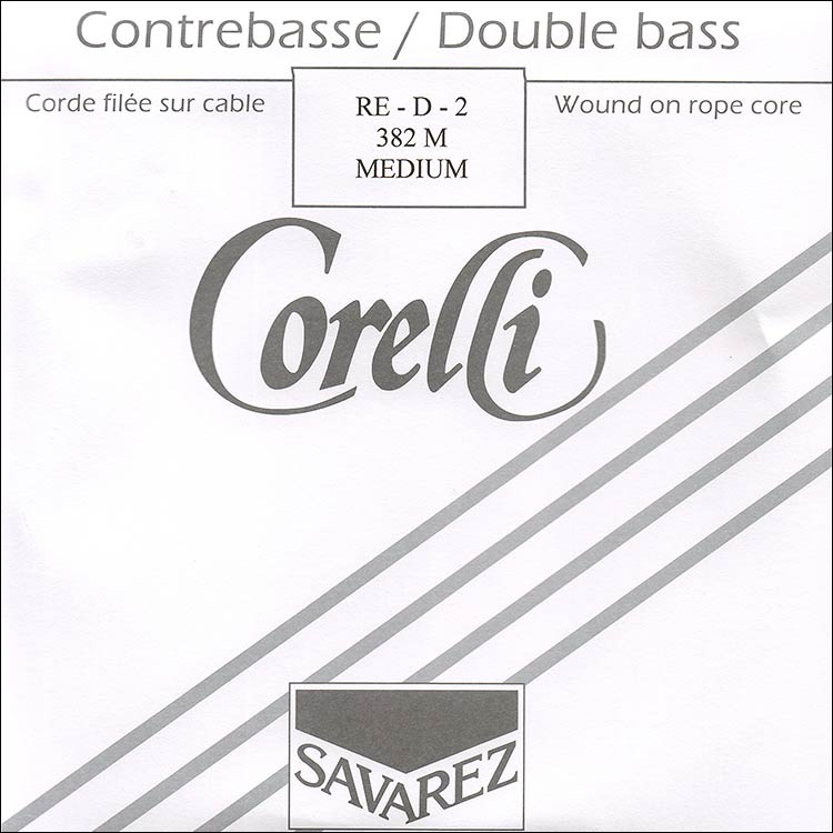 Corelli Nickel 3/4 Bass D String: Medium