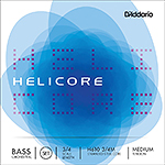 Helicore Orchestral 3/4 Bass String Set: Medium