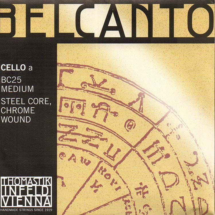 Belcanto Cello A String - chrome/steel: Medium
