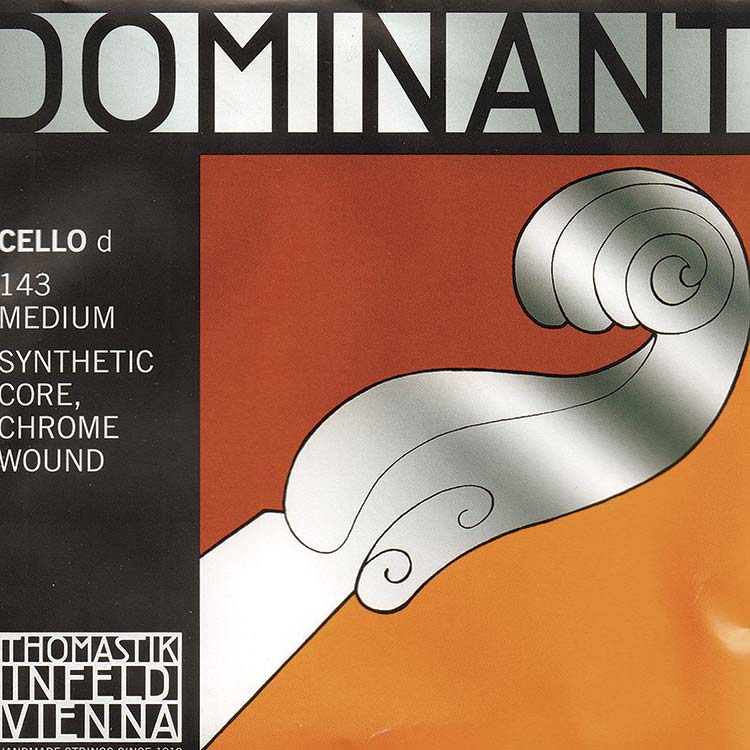 Dominant Cello D String - chr/perlon: Medium