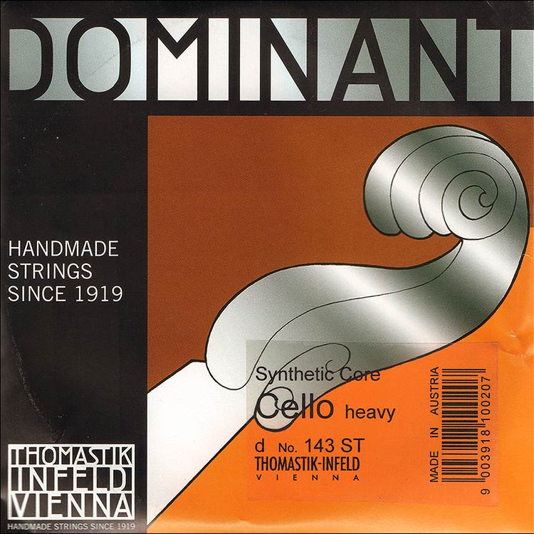 Dominant Cello D String - chr/perlon: Thick/stark
