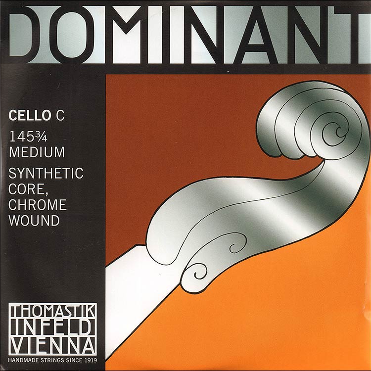 Dominant 3/4 Cello C String - chr/perlon: Medium