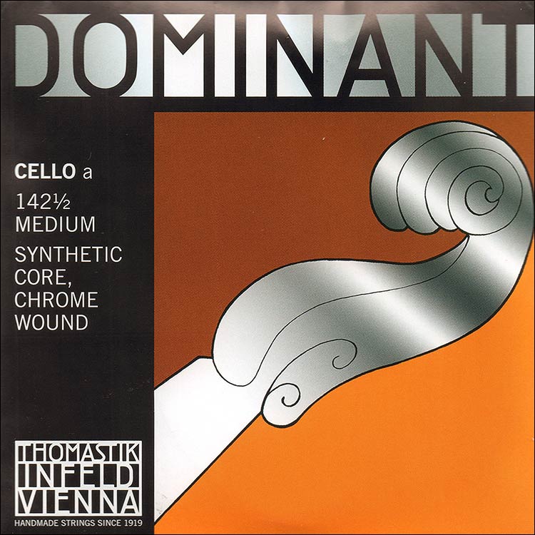 Dominant 1/2 Cello A String - chr/perlon: Medium