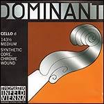 Dominant 1/2 Cello D String - chr/perlon: Medium