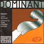 Dominant 1/2 Cello C String - chr/perlon: Medium