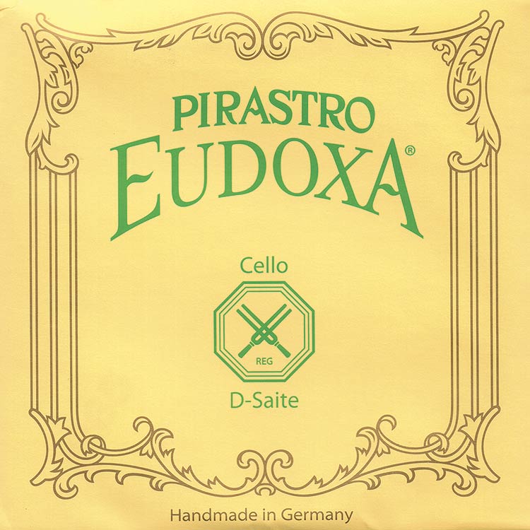 Eudoxa Cello D* String- silver-alum/gut, 24: Gut knot